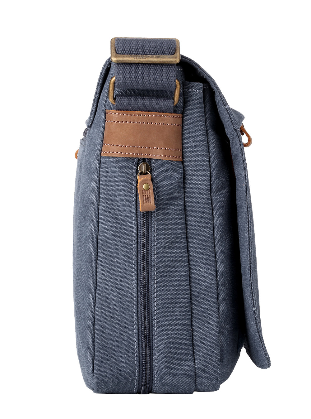 Classic Flap Front Messenger Bag - Blue