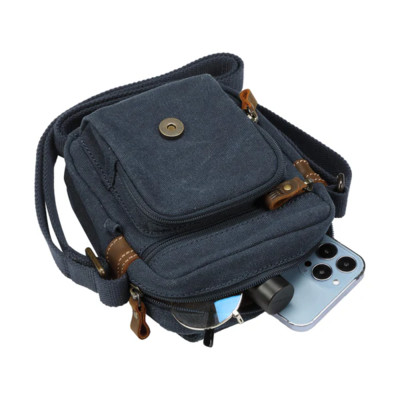 Classic Small Flap Cross Body Bag - Denim