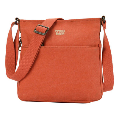 Classic Small Zip Top Shoulder Bag - Orange