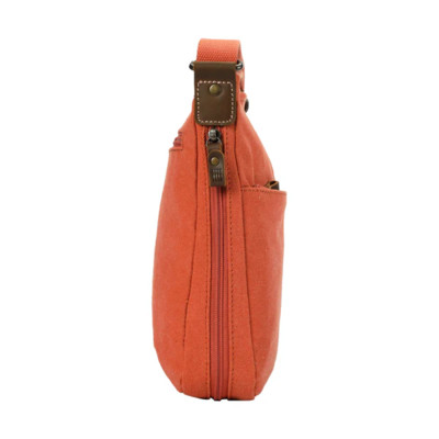 Classic Small Zip Top Shoulder Bag - Orange