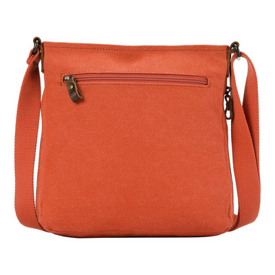 Classic Small Zip Top Shoulder Bag - Orange