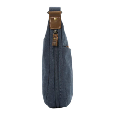 Classic Small Zip Top Shoulder Bag - Denim