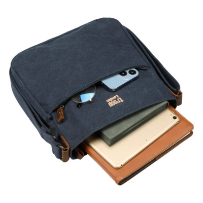 Classic Small Zip Top Shoulder Bag - Denim