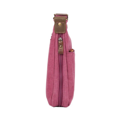 Classic Small Zip Top Shoulder Bag - Burgundy