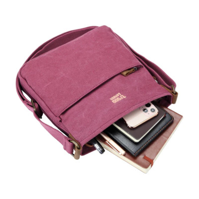 Classic Small Zip Top Shoulder Bag - Burgundy