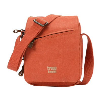 Classic Small Zip Front Cross Body Bag - Orange