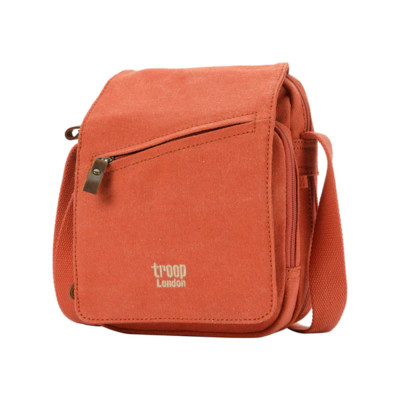 Classic Small Zip Front Cross Body Bag - Orange