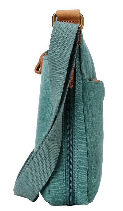 Classic Small Zip Top Shoulder Bag - Turquoise