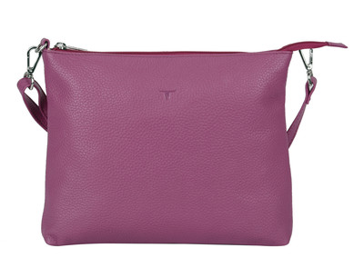 Emma Leather Sling Bag - Fuchsia