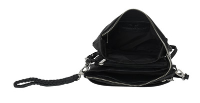 Sofie Small Leather Clutch/Sling - Black