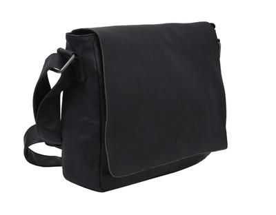 Eastwood Black Satchel Bag - Riley Black