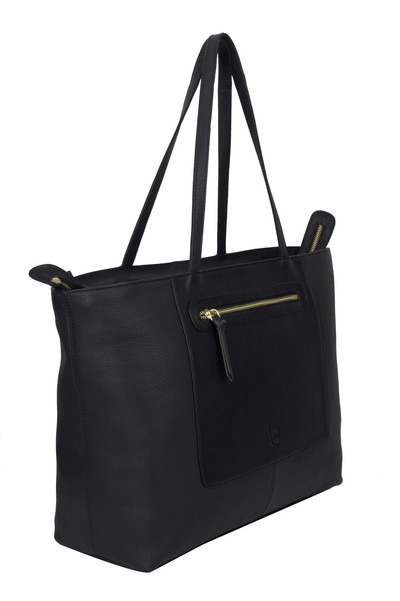 Norra Tote Bag Large - Black Leather