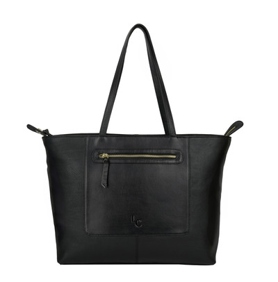 Norra Tote Bag Large - Black Leather