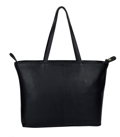 Norra Tote Bag Large - Black Leather