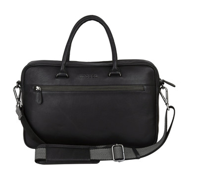Spar Document Bag - Black/Green