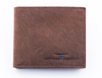 Amos Leather Wallet w/ID Pocket - Nappa Brown
