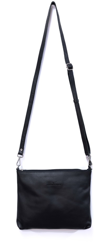 Emma Leather Sling Bag - Black