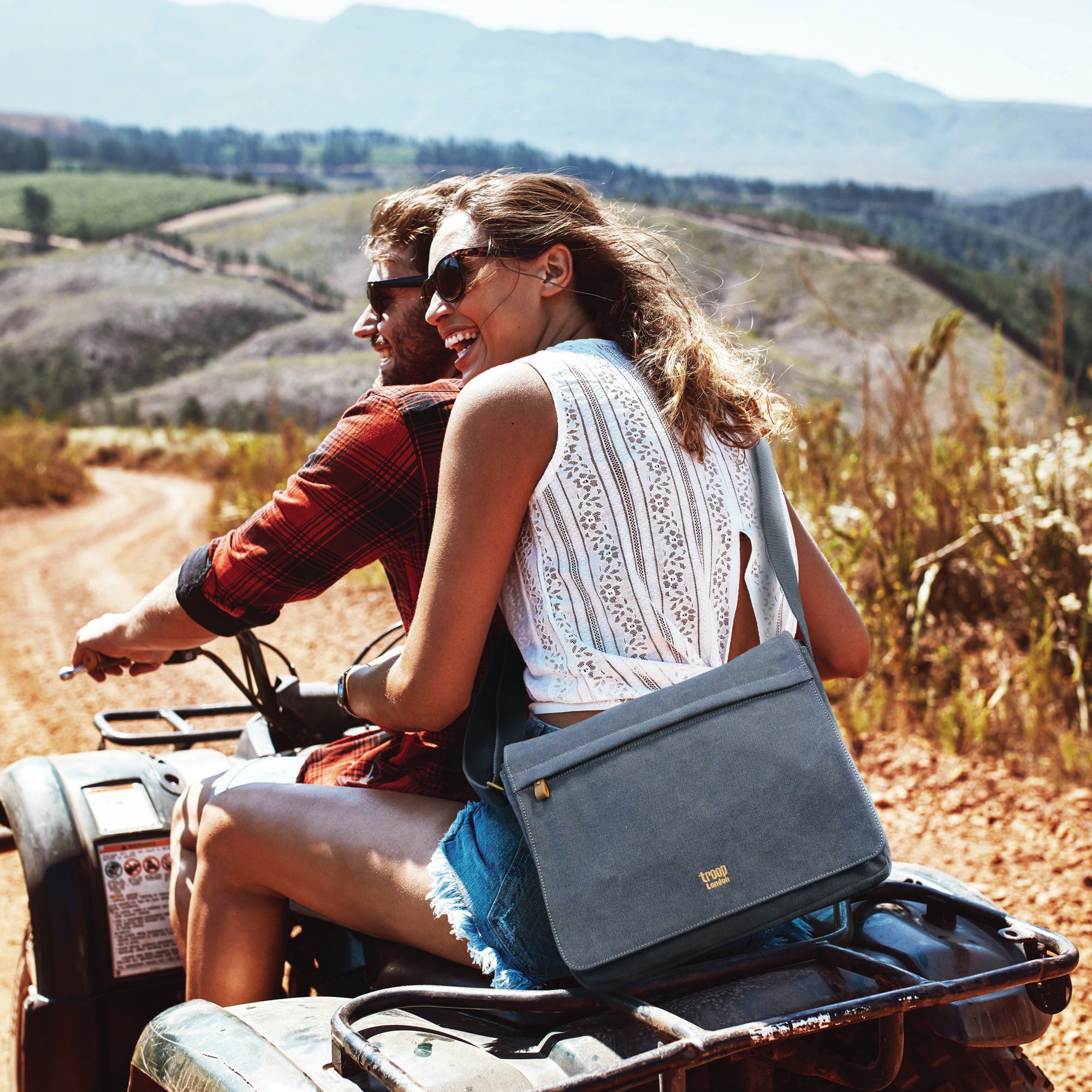Classic 240 Flap Front Messenger Bag - Blue