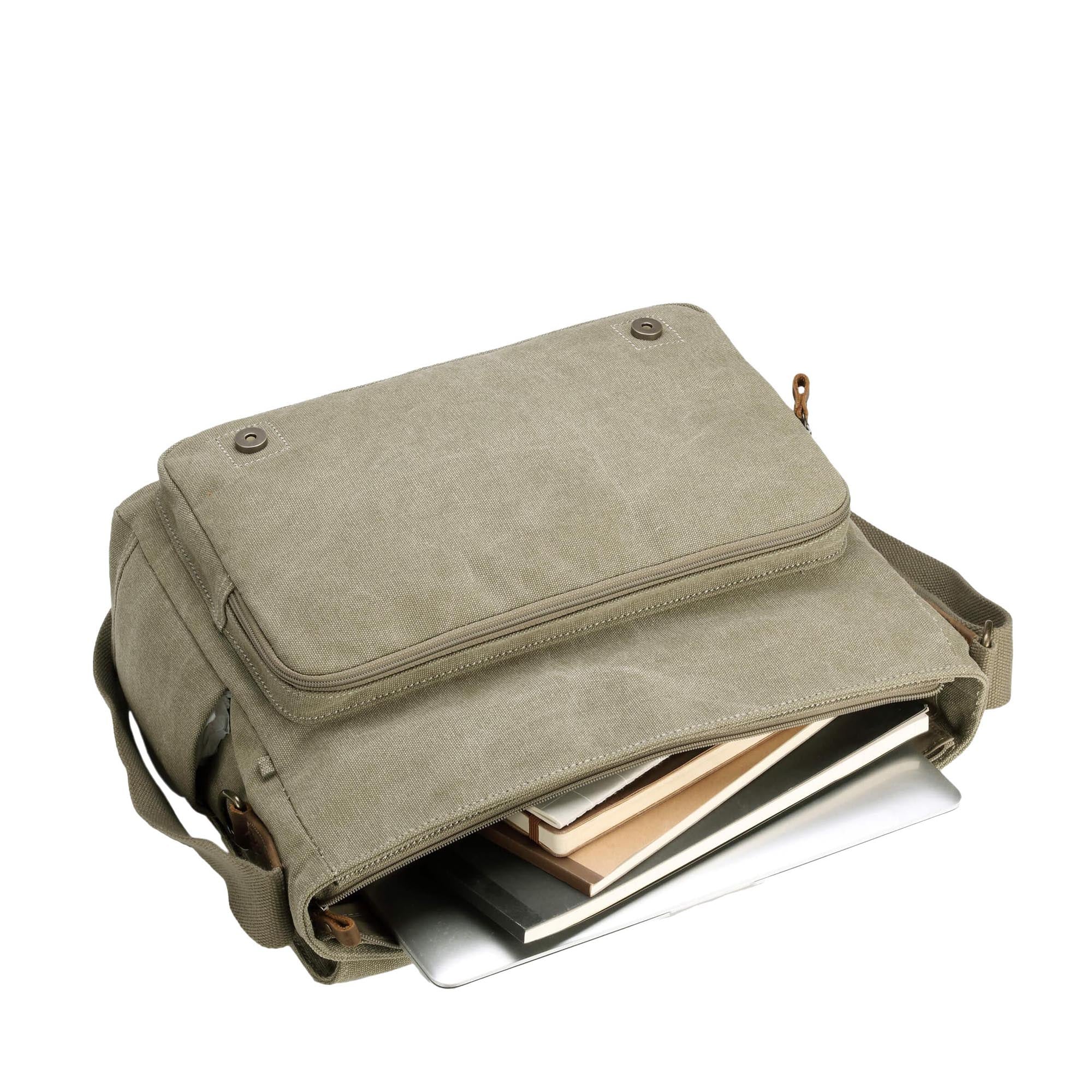 Classic 207 Laptop Messenger Bag - Khaki