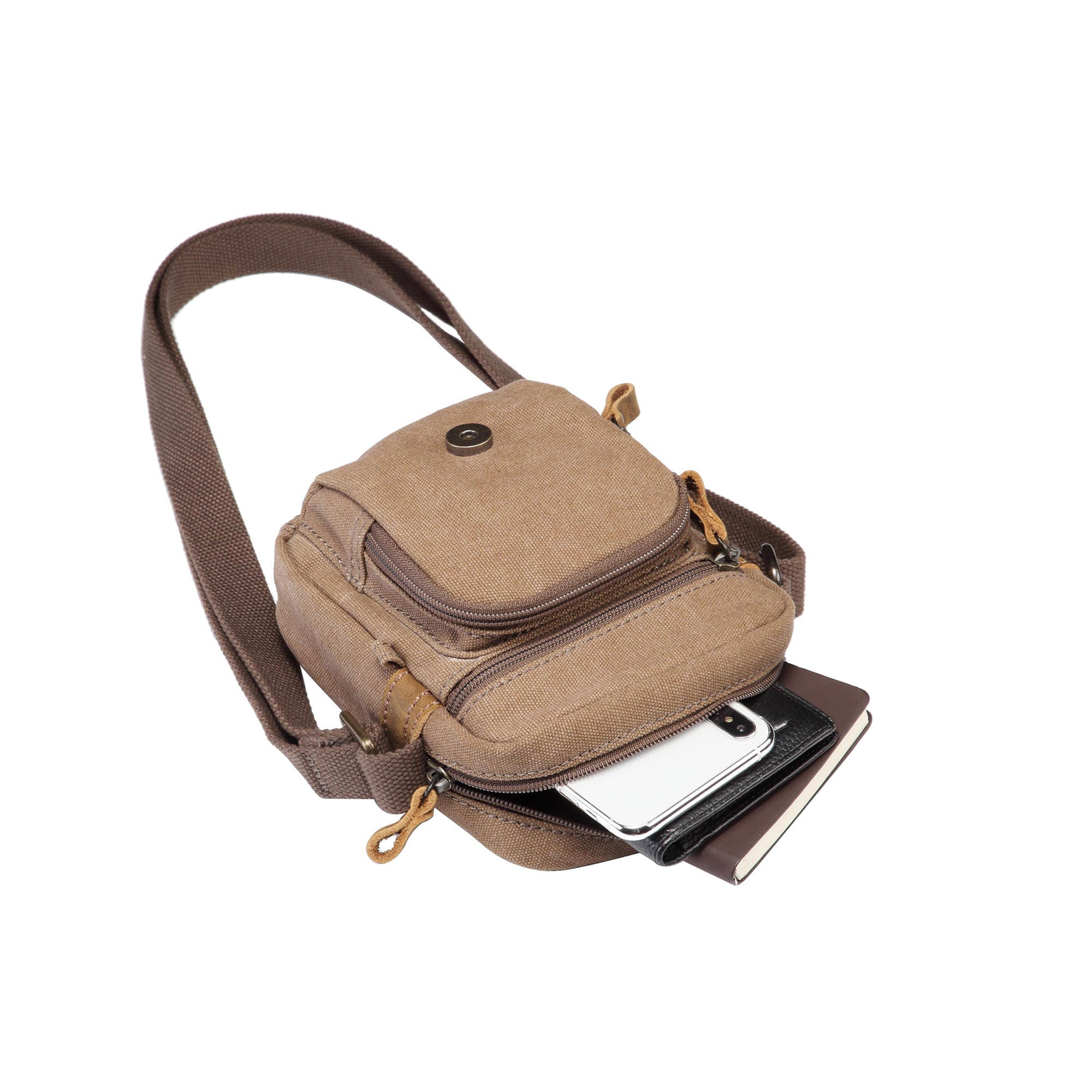 Classic 213 Small Flap Front Cross Body Bag - Brown
