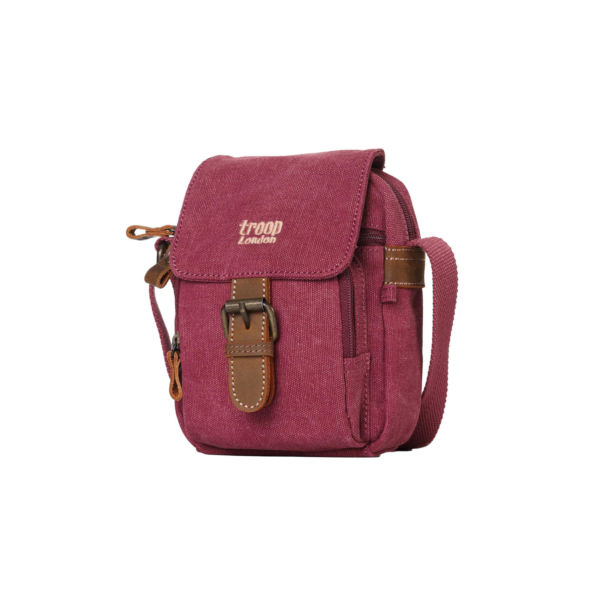 Classic 213 Small Flap Front Cross Body Bag - Burgundy