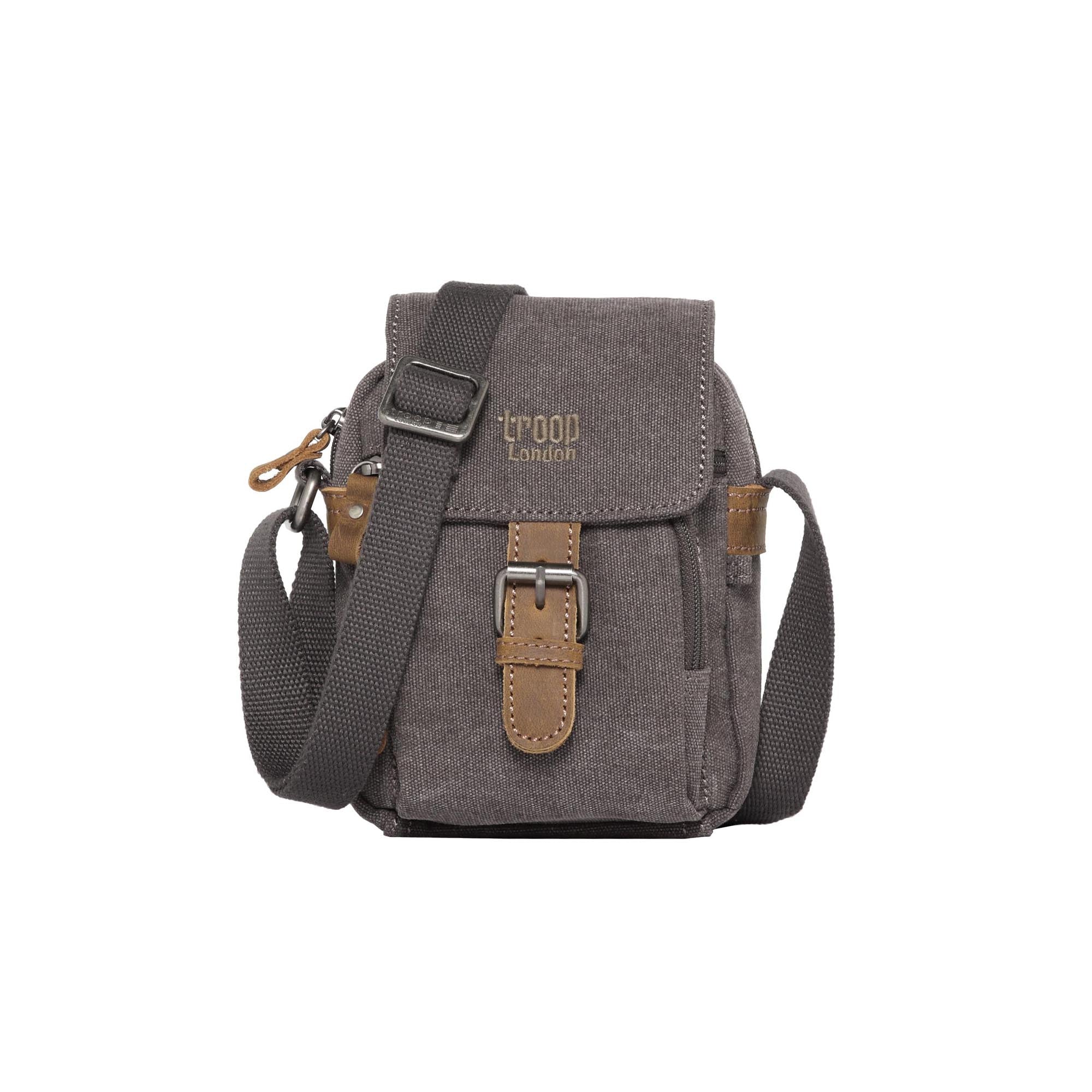 Classic 213 Small Flap Front Cross Body Bag - Charcoal
