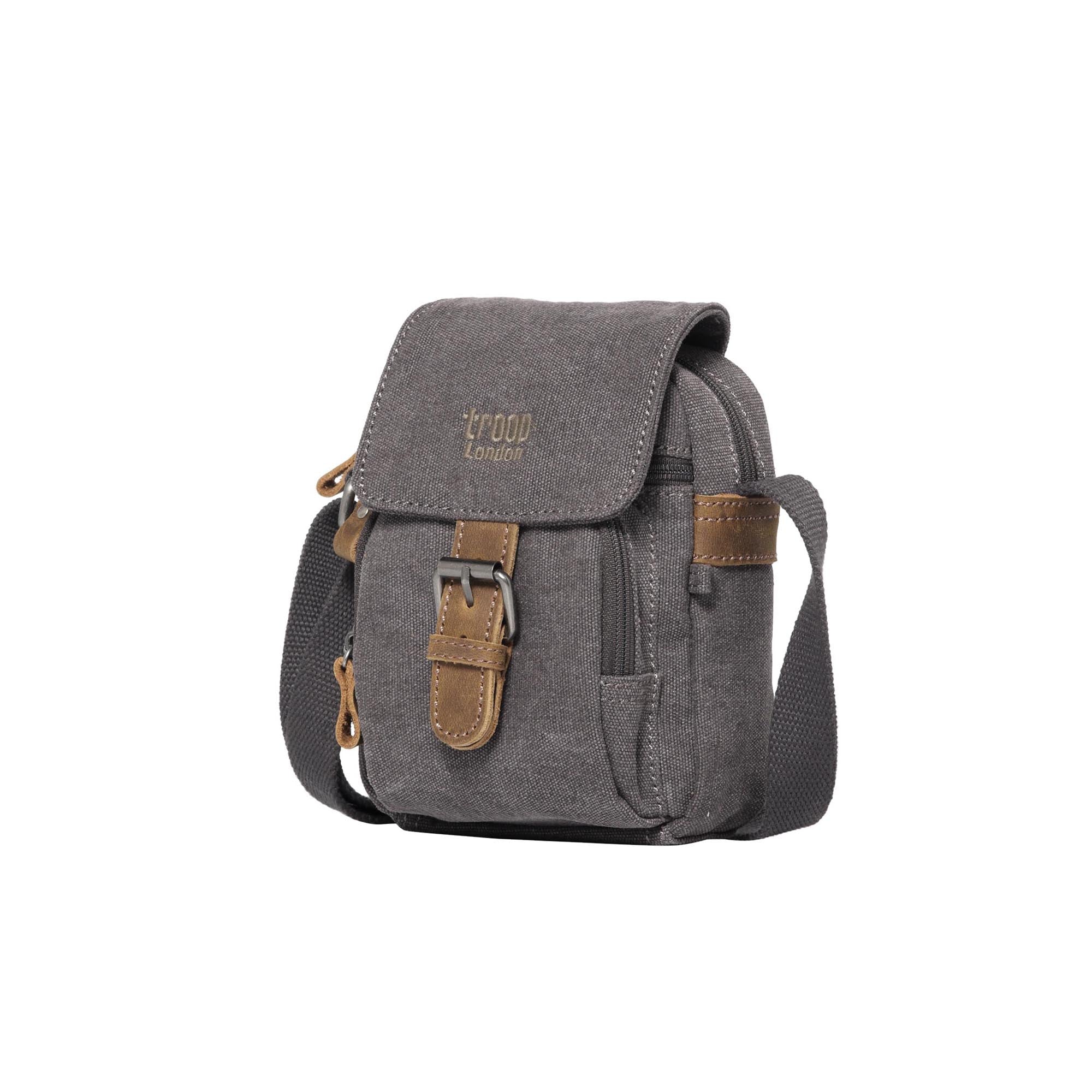 Classic 213 Small Flap Front Cross Body Bag - Charcoal