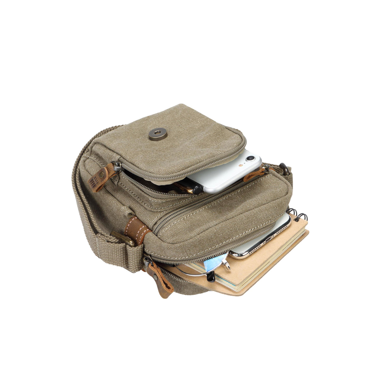 Classic 213 Small Flap Cross Body Bag - Khaki