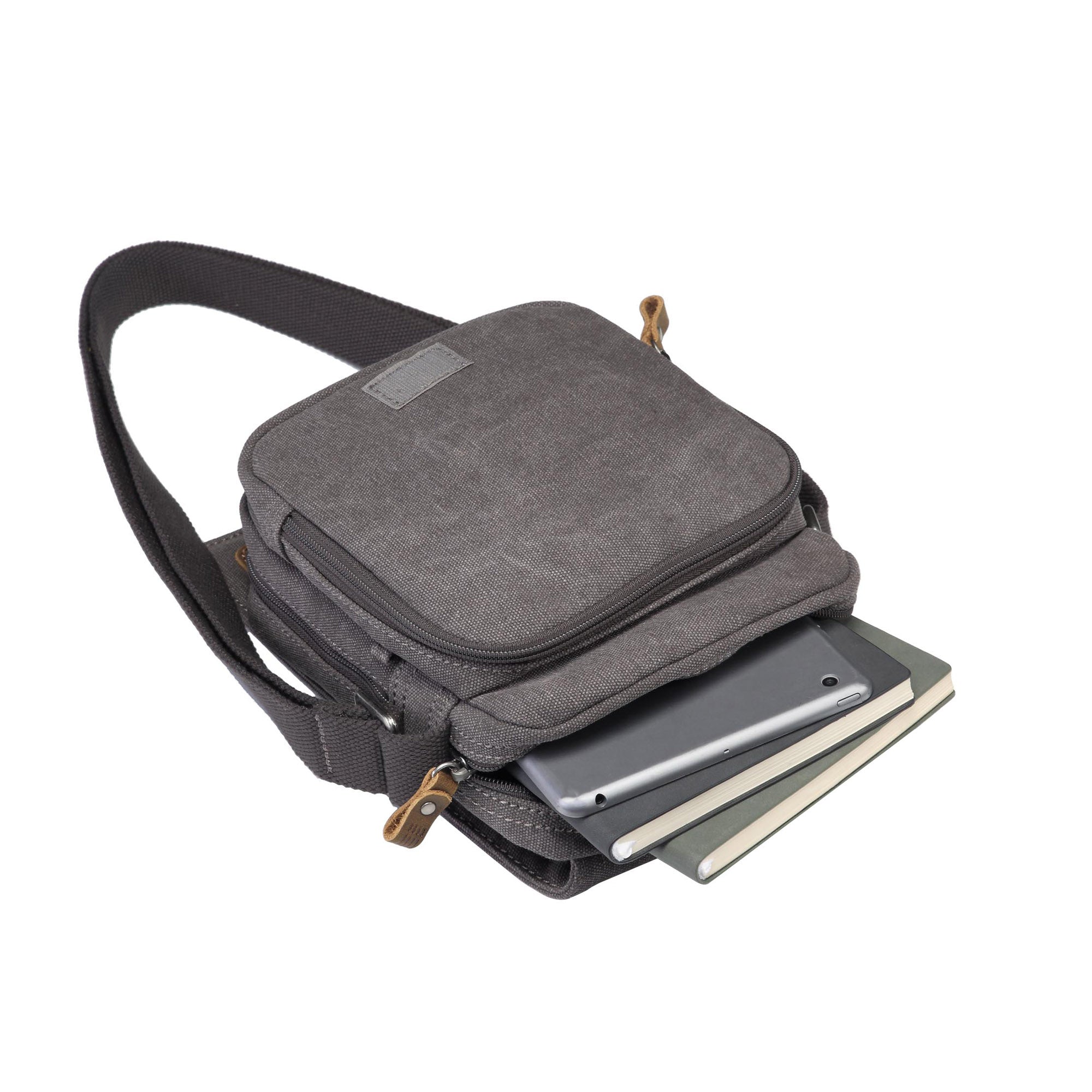 Classic 220 Small Flap Front Body Bag - Charcoal