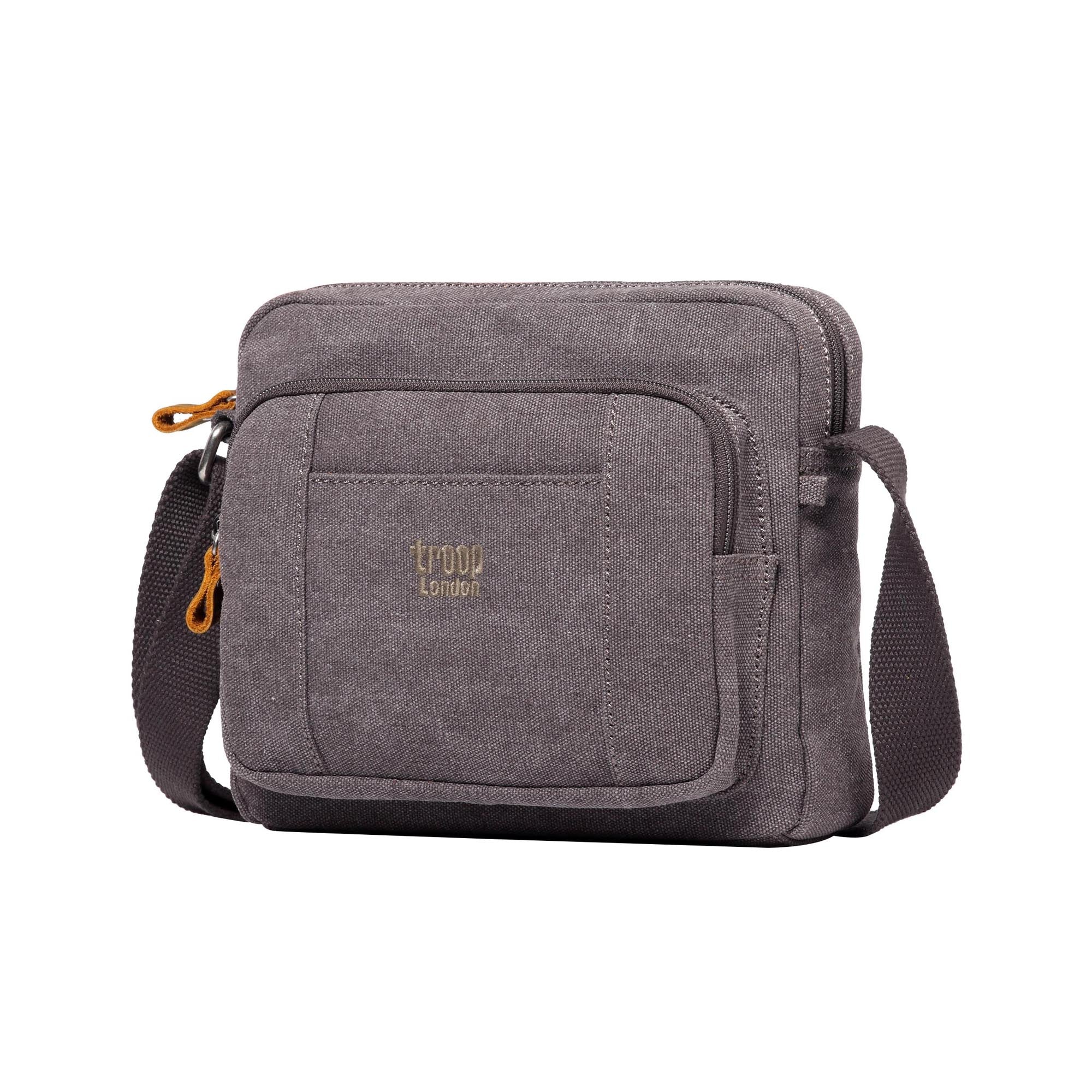 Classic-235 Zip Top Small Satchel – Charcoal