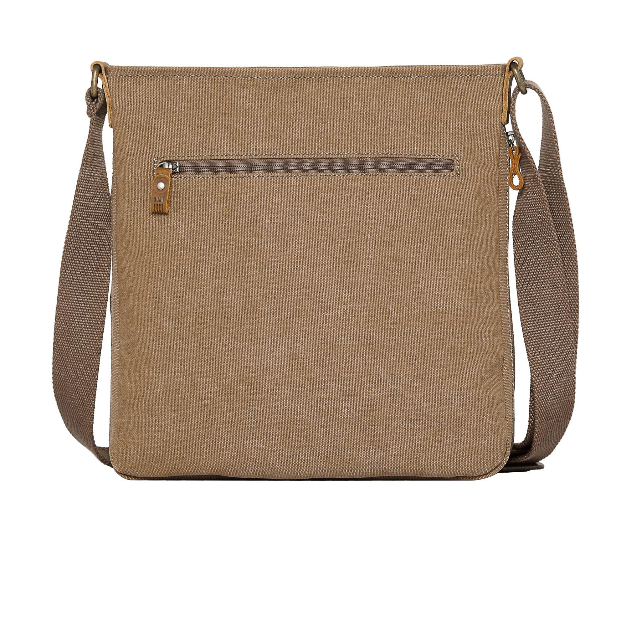 Classic 236 Zip Top Shoulder Bag - Brown
