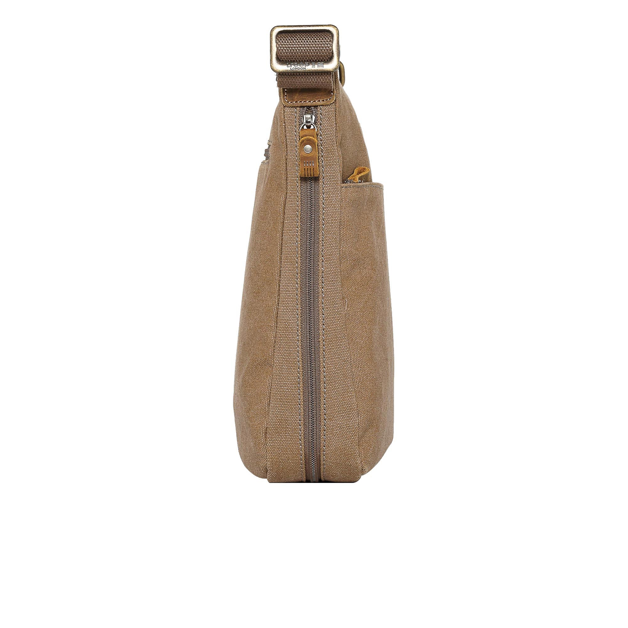 Classic 236 Zip Top Shoulder Bag - Brown