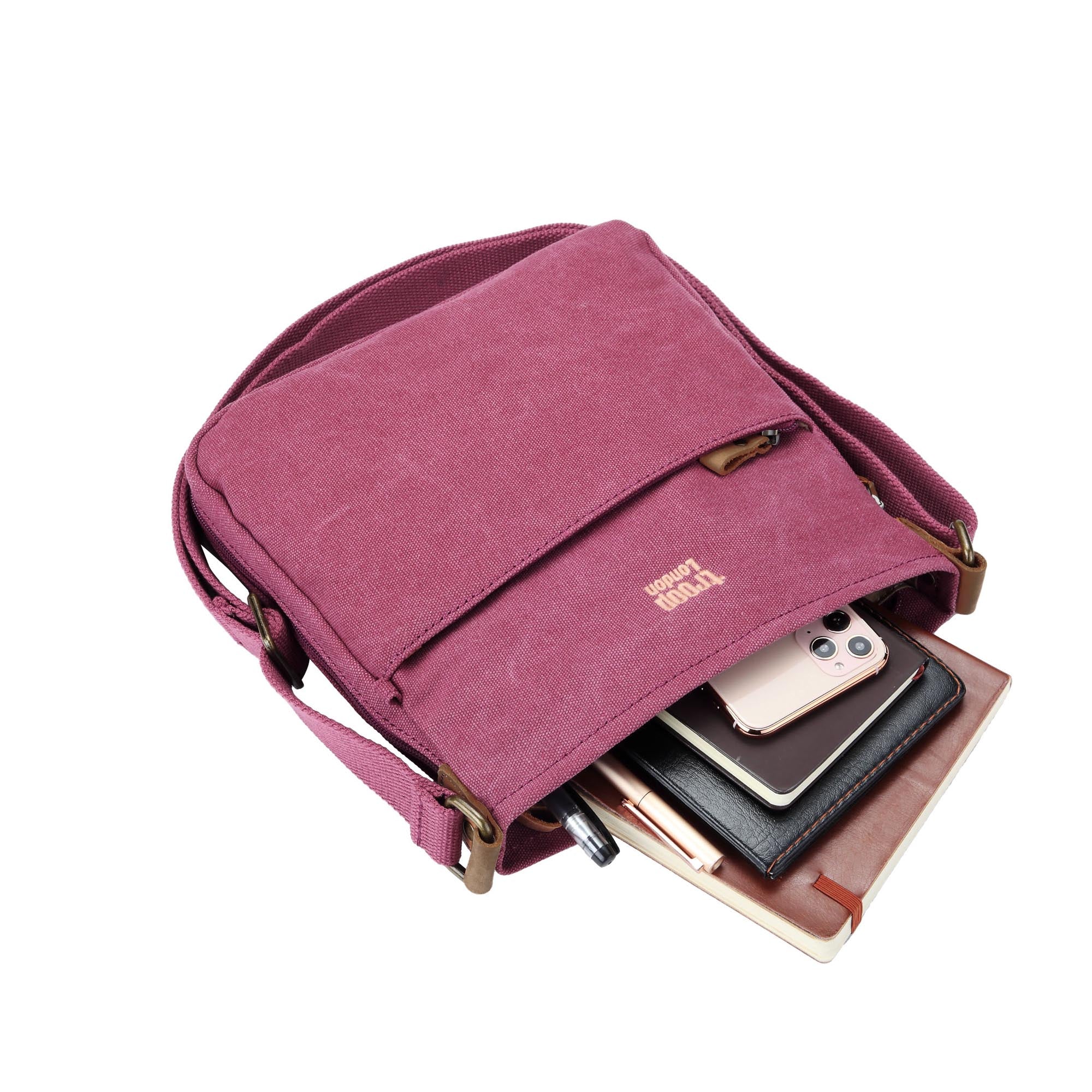 Classic 237 Small Zip Top Shoulder Bag - Burgundy
