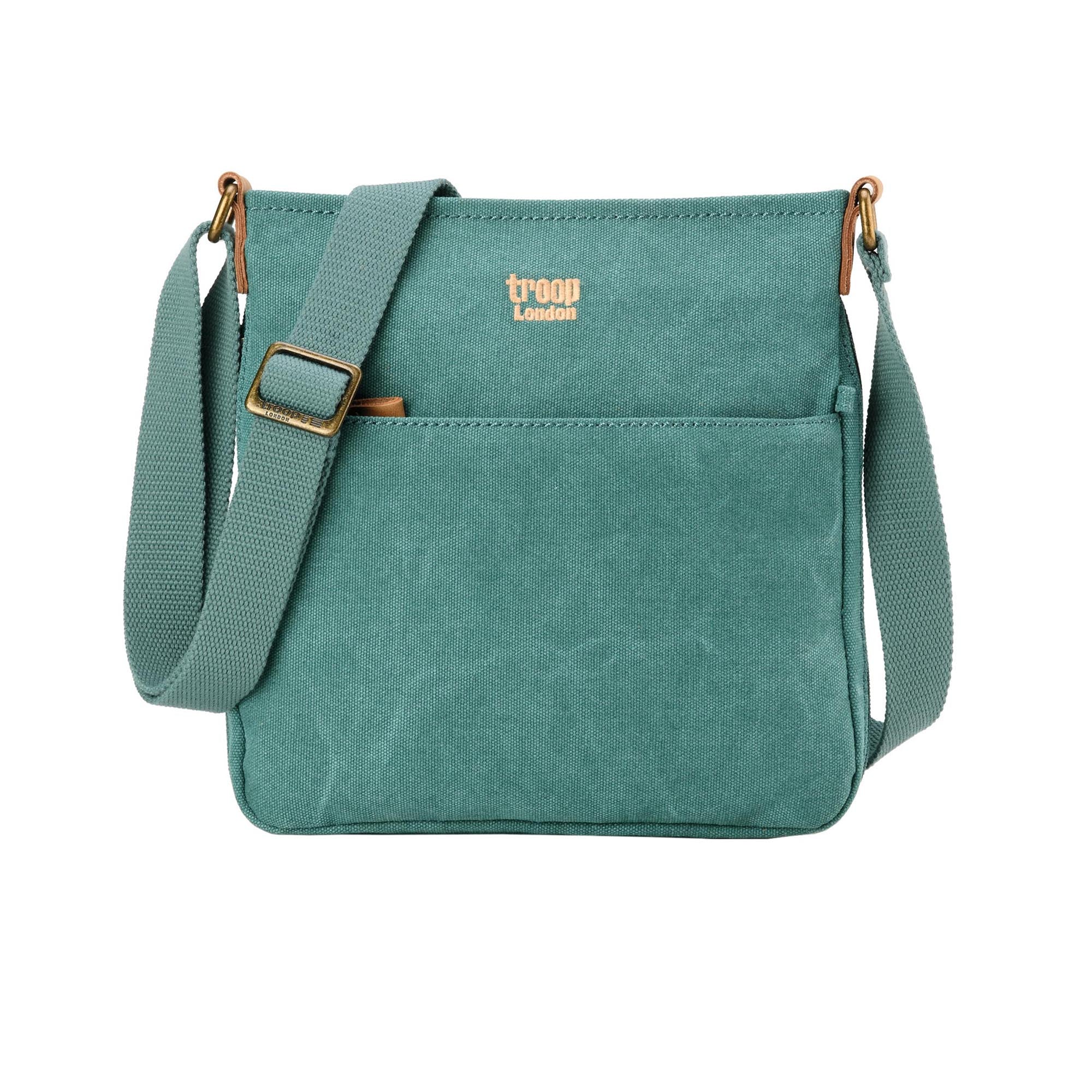 Classic Small Zip Top Shoulder Bag - Purple Canvas Backpack