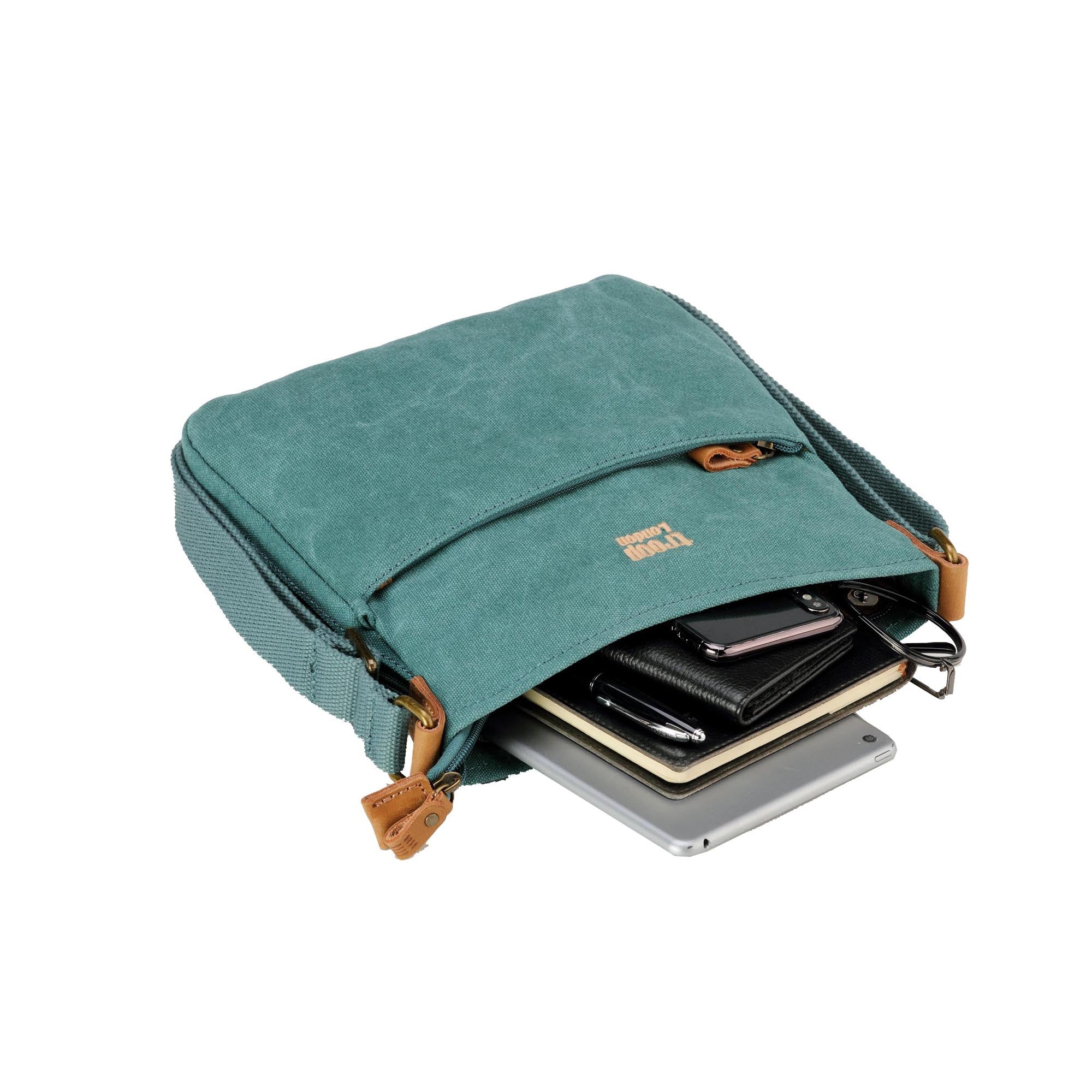 Classic 237 Small Zip Top Shoulder Bag - Turquoise