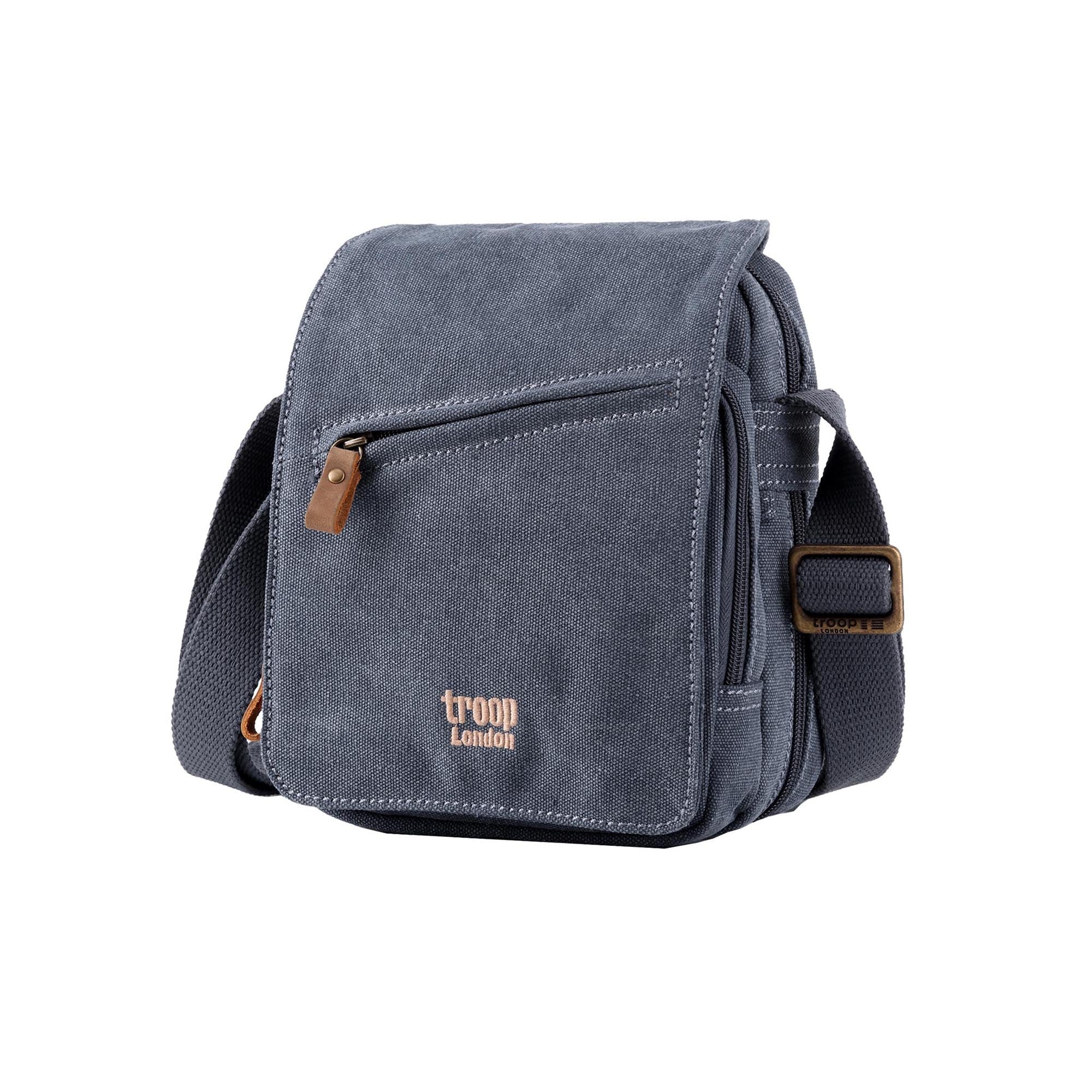 Classic 239 Small Zip Front Cross Body Bag - Blue