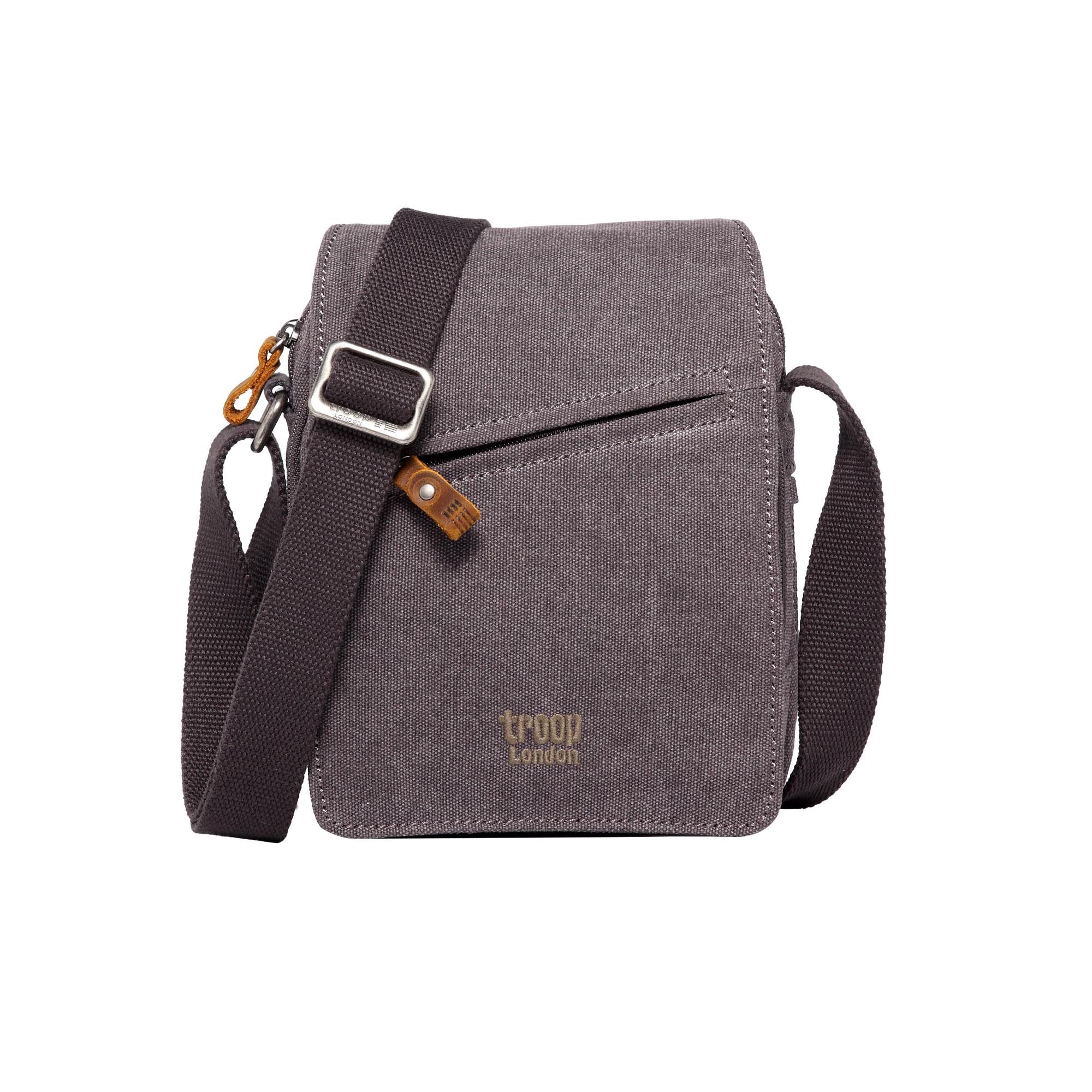 Classic 239 Small Zip Front Cross Body Bag - Charcoal
