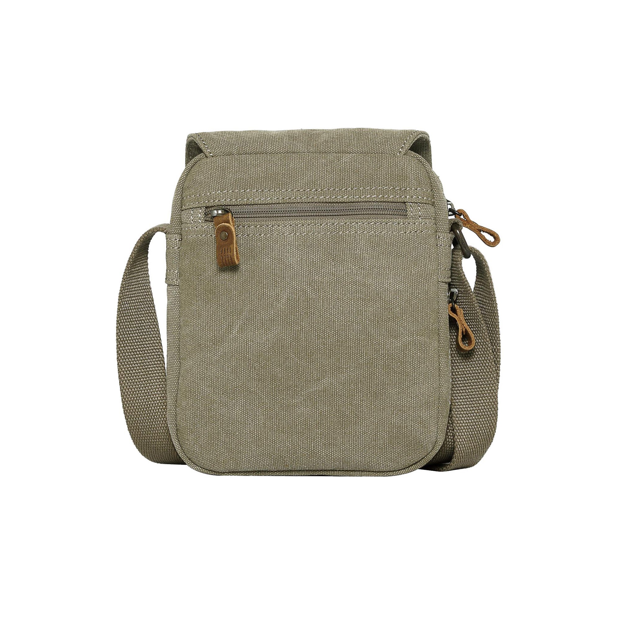 Classic 239 Small Zip Front Cross Body Bag - Khaki
