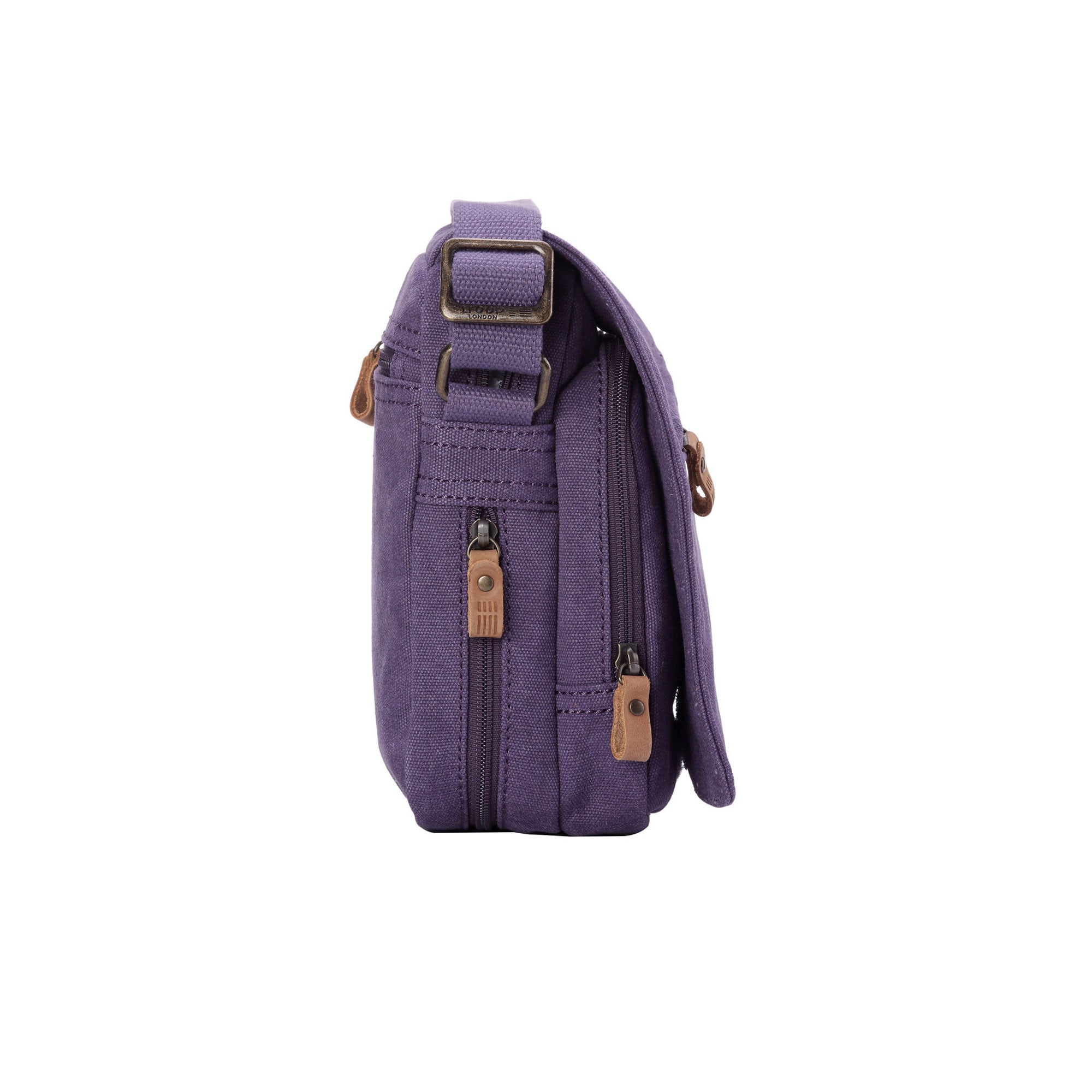 Classic 239 Small Zip Front Cross Body Bag - Purple