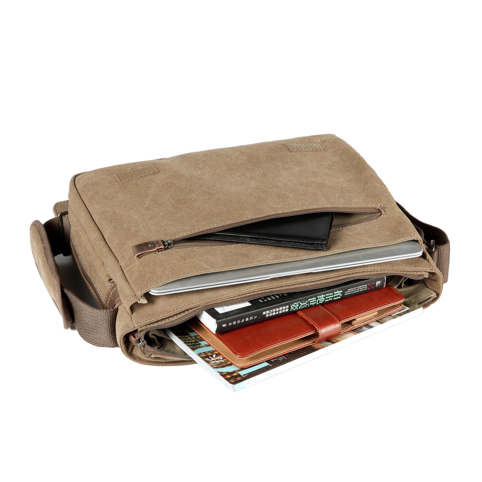 Classic 240 Flap Front Messenger Bag - Brown