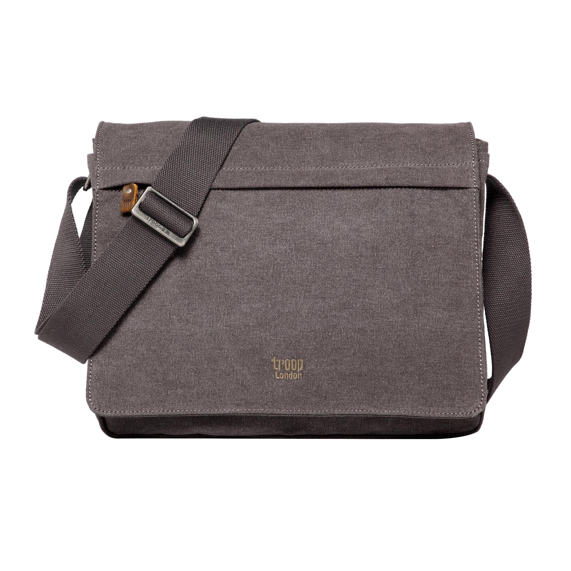 Classic 240 Flap Front Messenger Bag - Charcoal