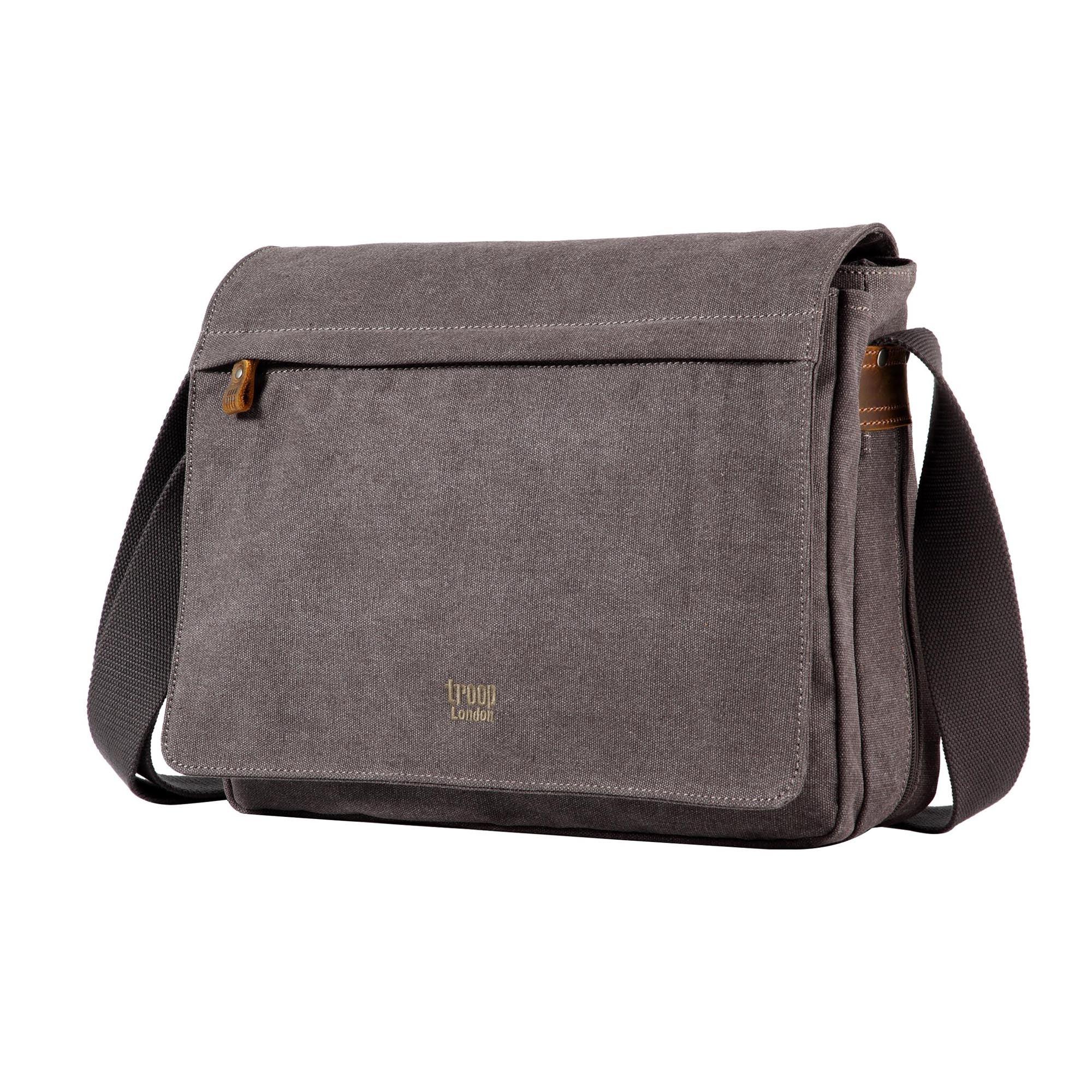 Classic 240 Flap Front Messenger Bag - Charcoal