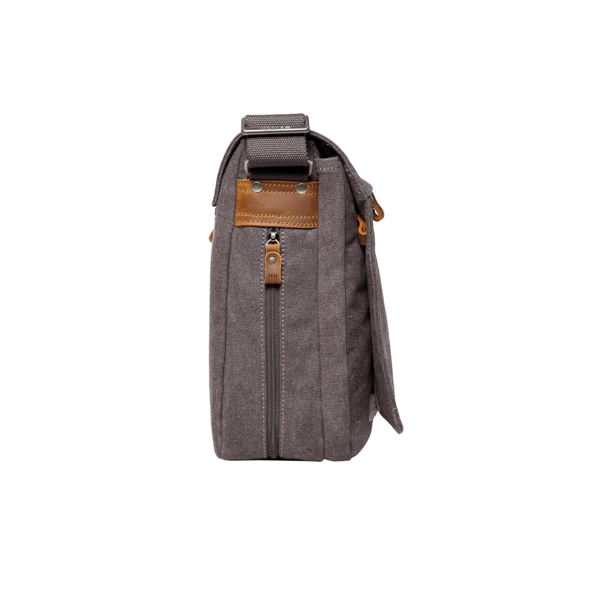 Classic 240 Flap Front Messenger Bag - Charcoal