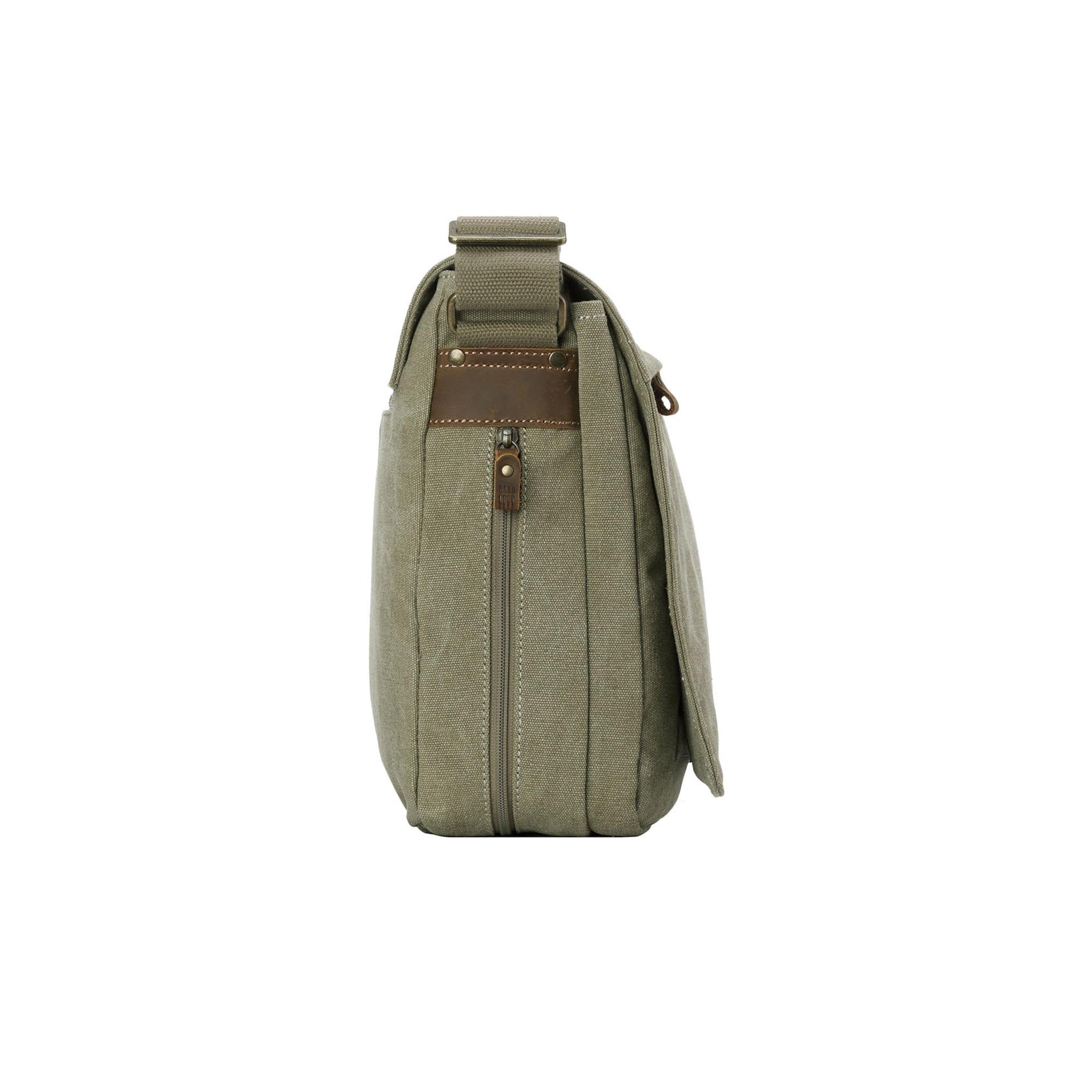 Classic 240 Flap Front Messenger Bag - Khaki