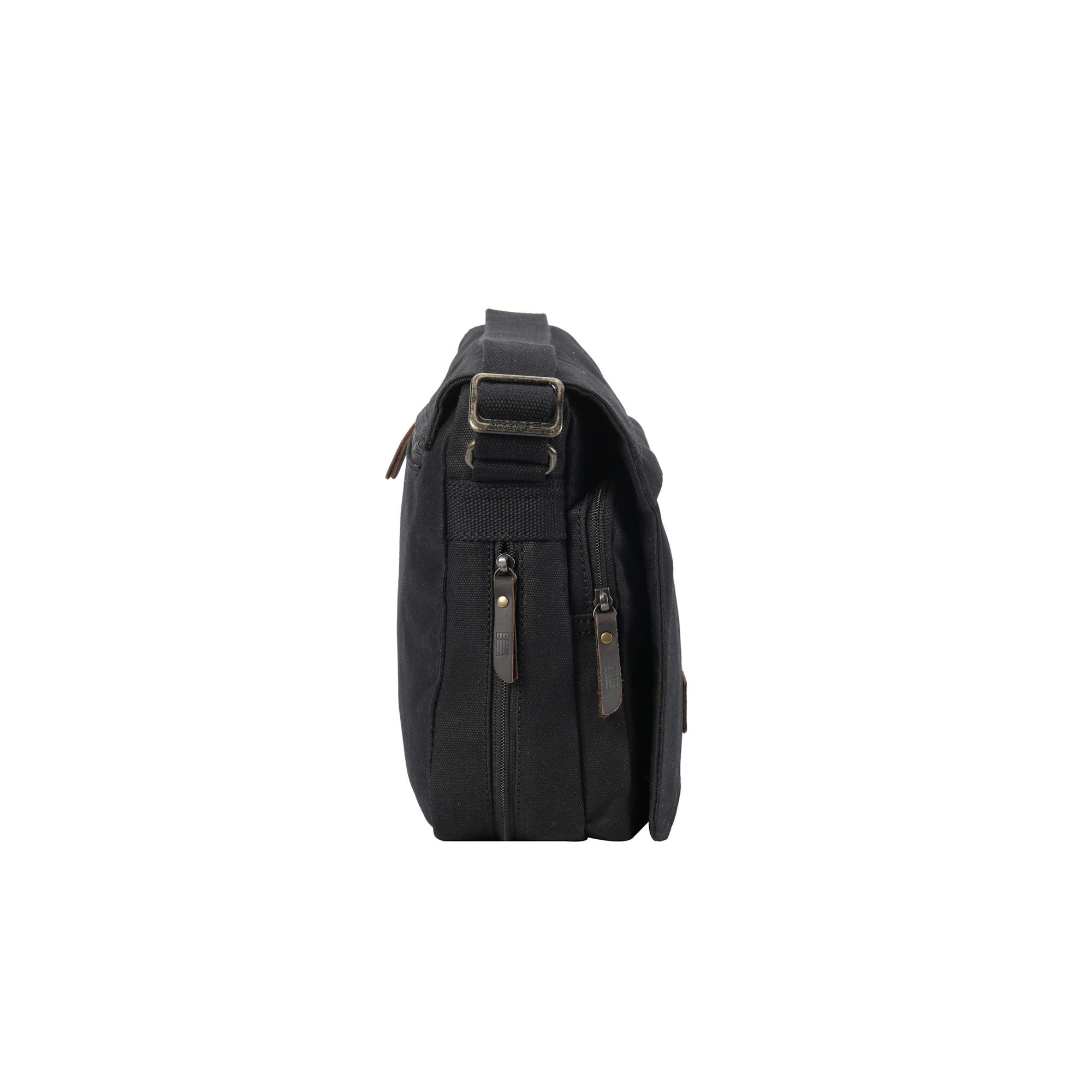 Classic 241 Small Flap Front Messenger Bag - Black Wax