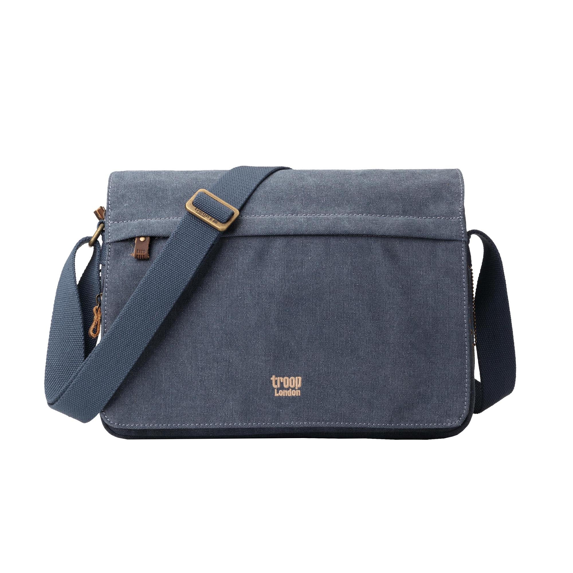 Classic 241 Small Flap Front Messenger Bag - Blue