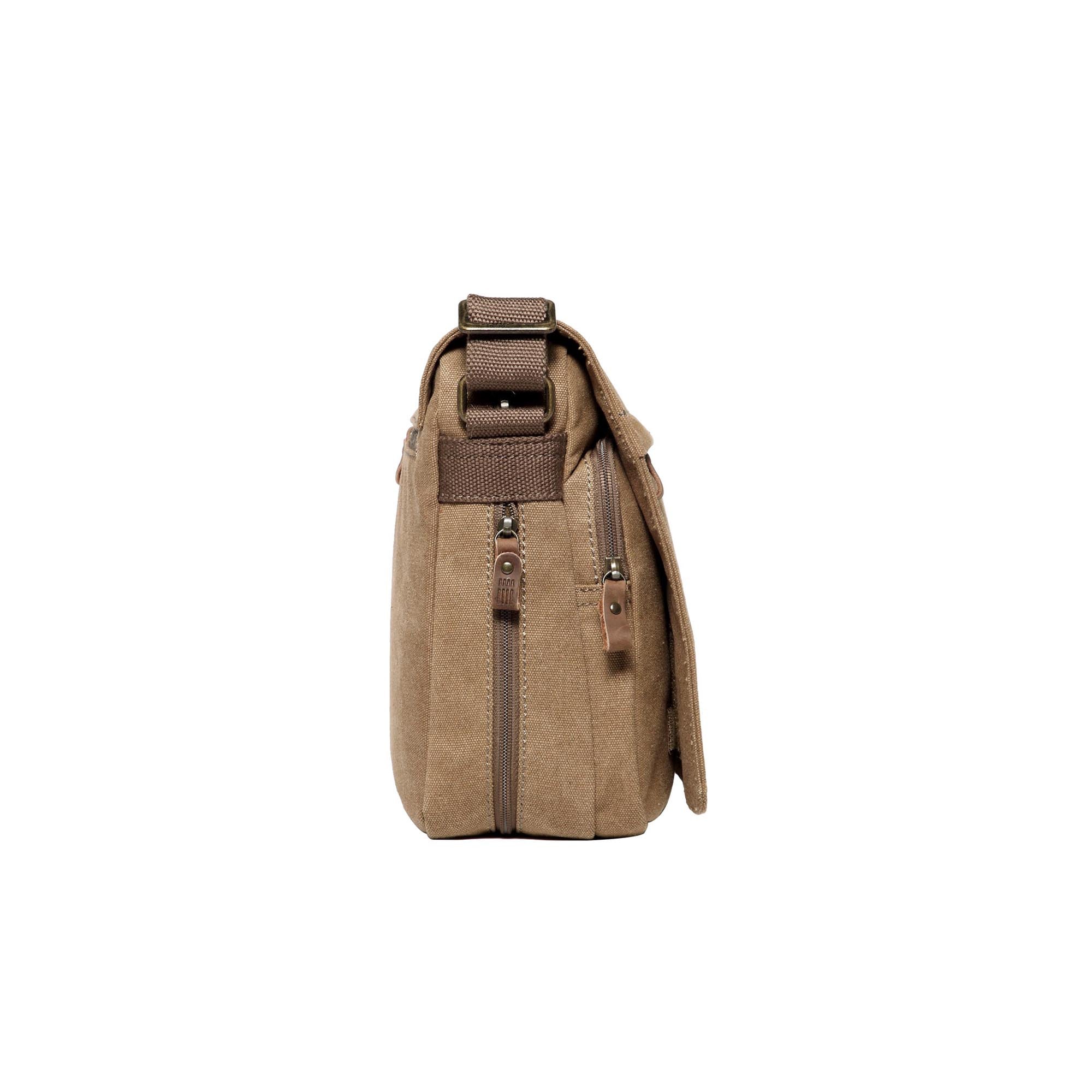 Classic 241 Small Flap Front Messenger Bag - Brown