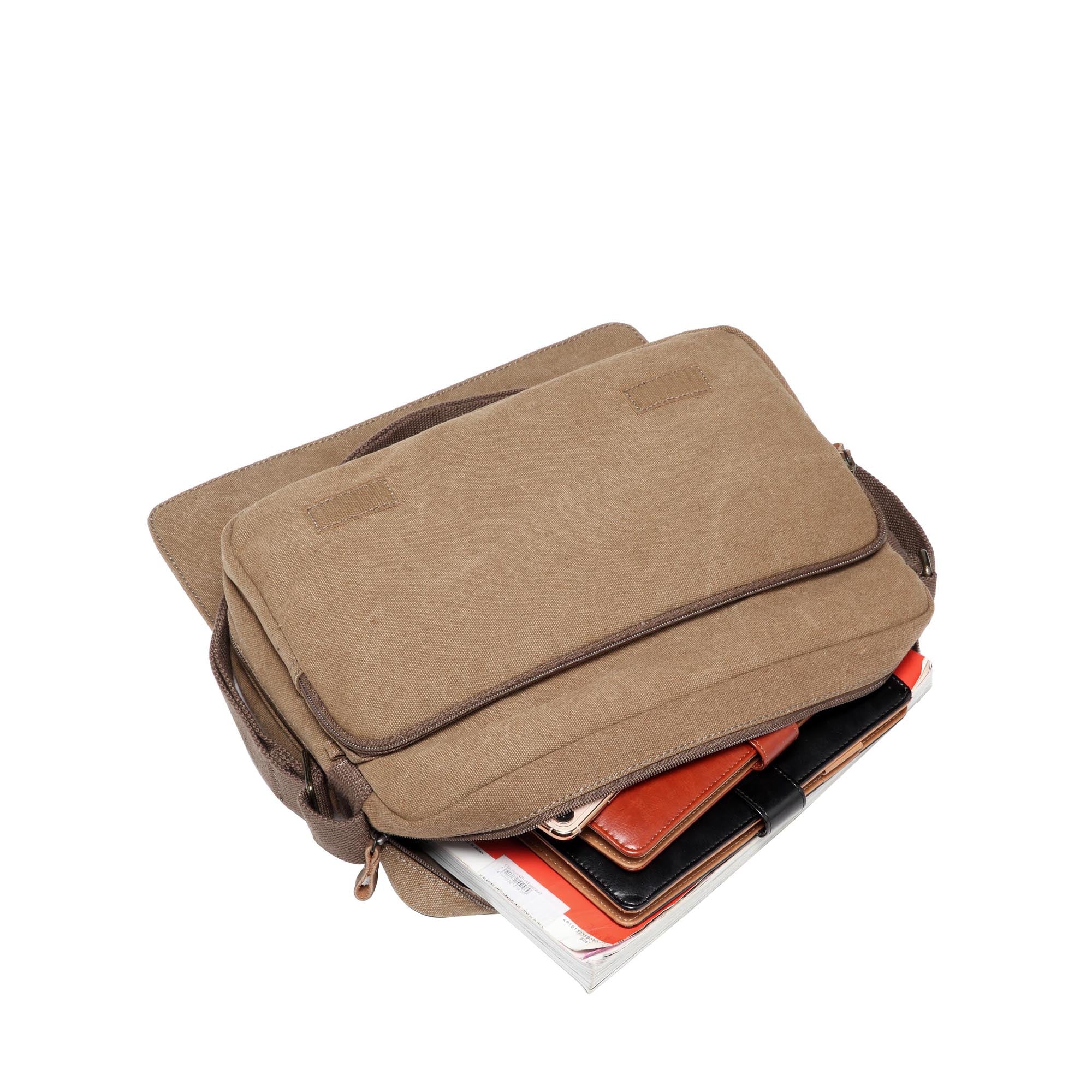 Classic 241 Small Flap Front Messenger Bag - Brown