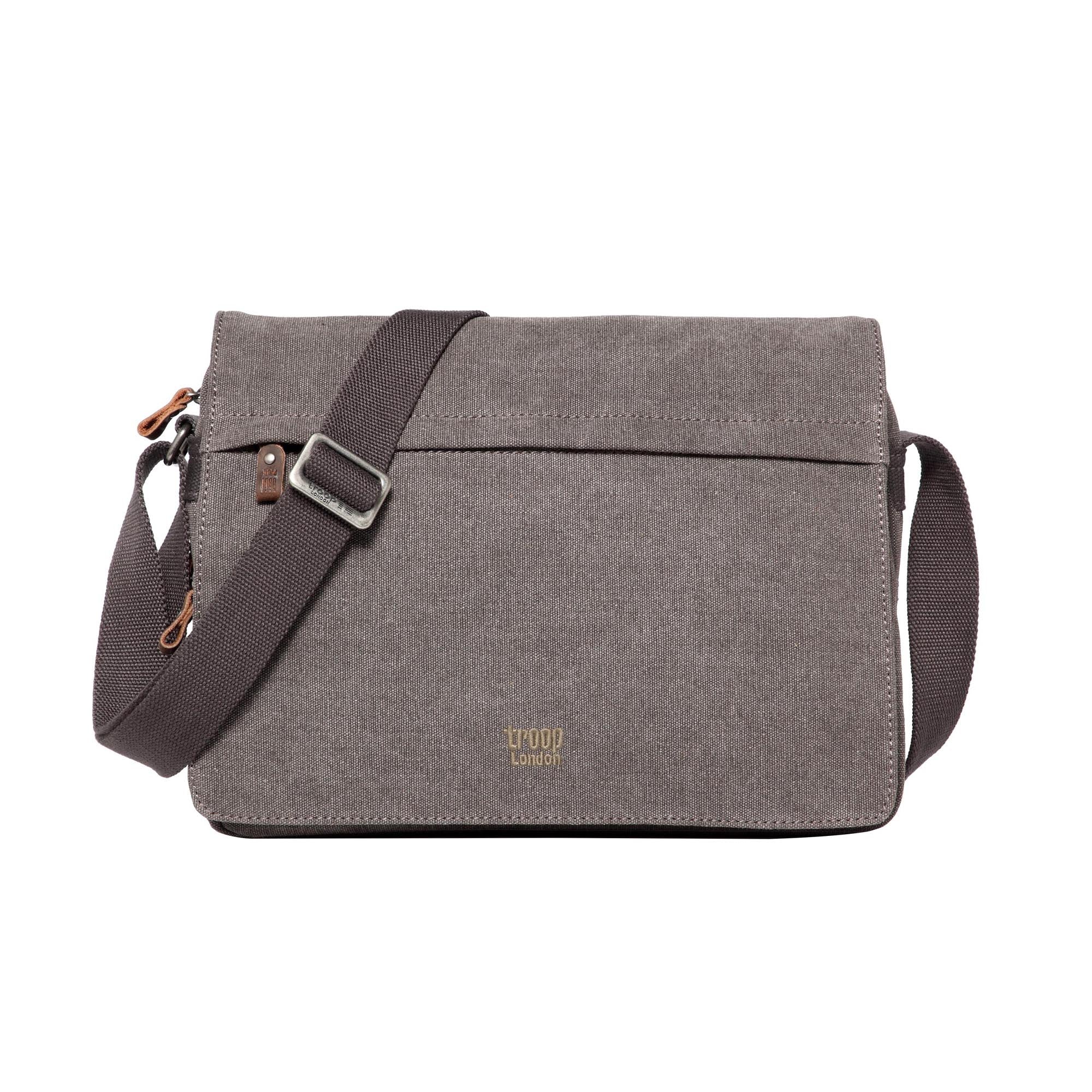 Classic 241 Small Flap Front Messenger Bag - Charcoal