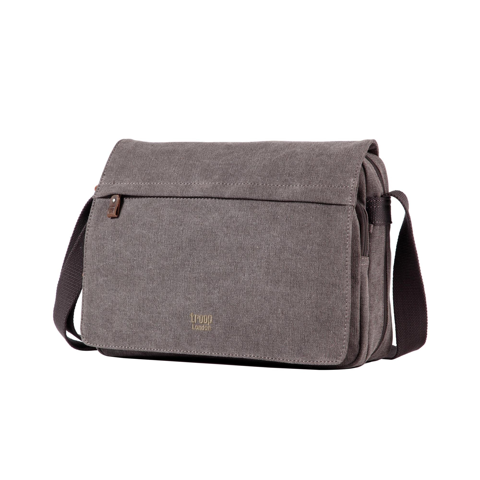 Classic 241 Small Flap Front Messenger Bag - Charcoal